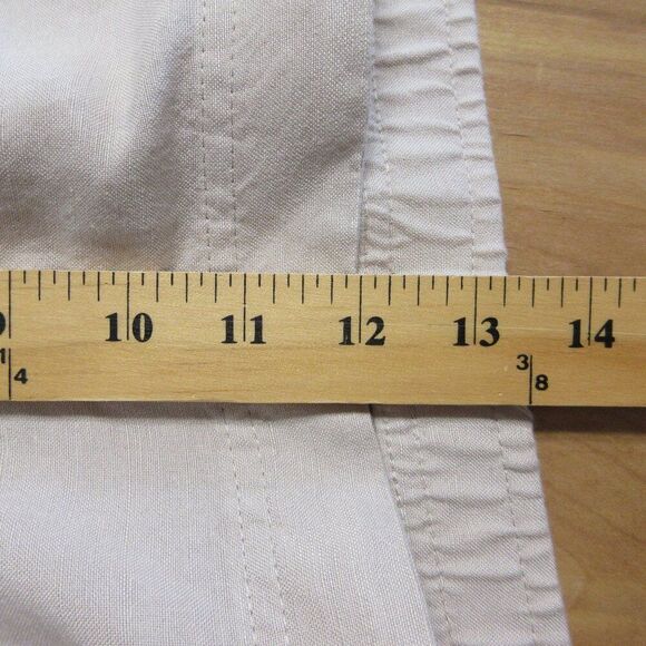 J. JILL Linen Blend Wide Leg Flat Front Crop Ankle Pants Sz L Flax Beige Tan NWT - Picture 12 of 15